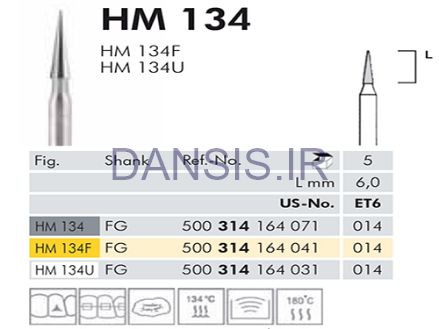 تصویر  فرز 20 پره نایف اچ/نیدل کارباید Meisinger HMD134F