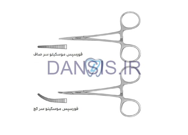 تصویر  فورسپس موسکیتو سرصاف و سرکج - کوشا