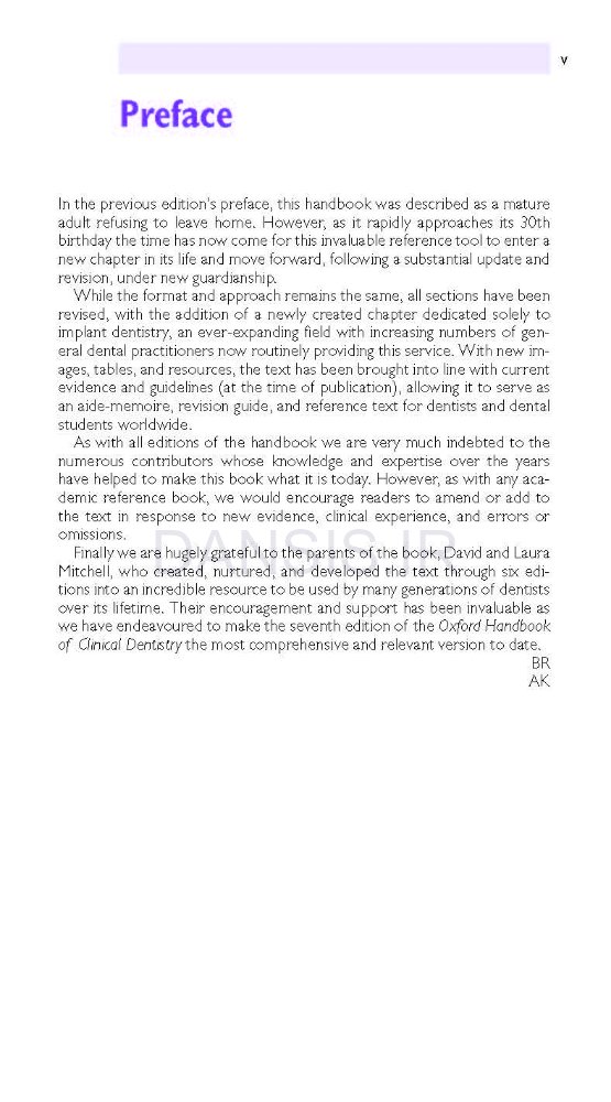 تصویر  Oxford handbook of clinical dentistry 2020