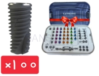 تصویر  پکیج 100 واحد فیکسچر تی استرانگ (T.STRONG) با آفر کیت جراحی فول رایگان