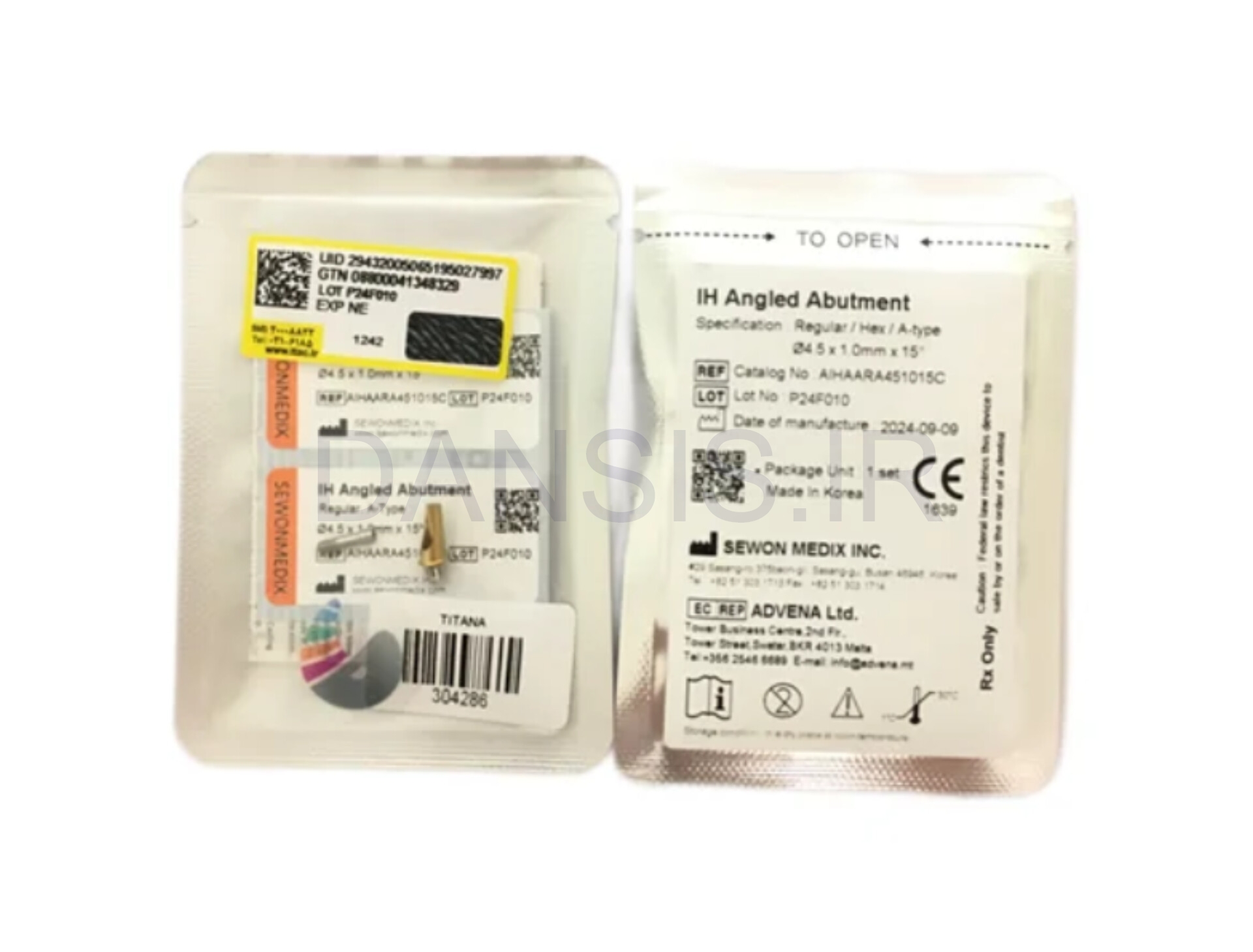 تصویر  اباتمنت زاویه دار سوون مدیکس(Sewon Medix)