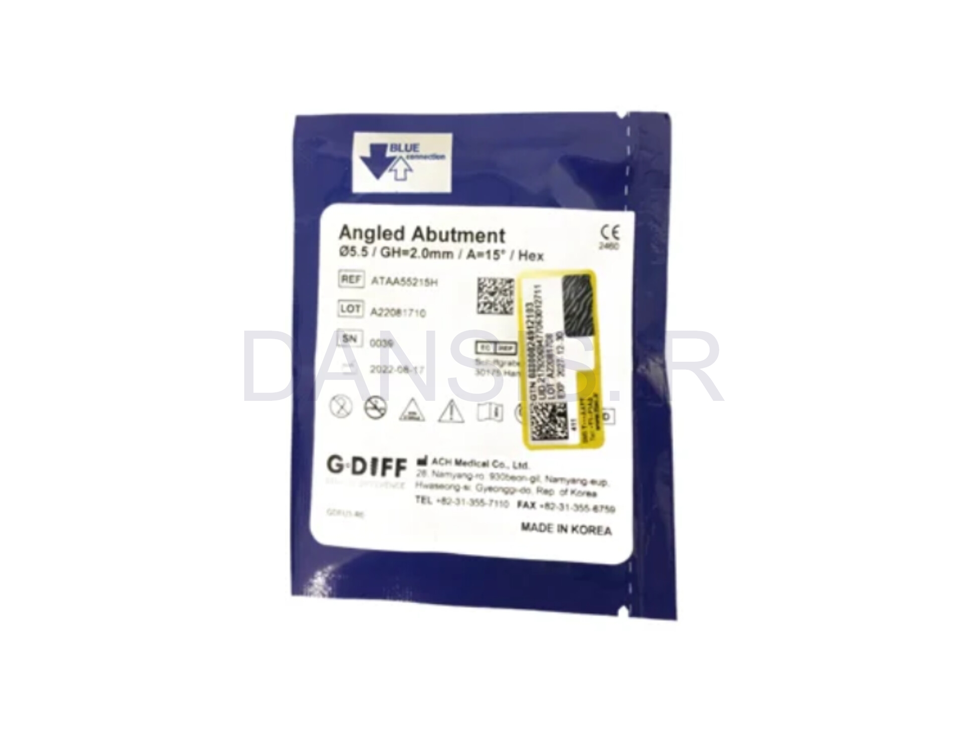 تصویر  اباتمنت زاویه دار بایوجنسیس(G.Diff)
