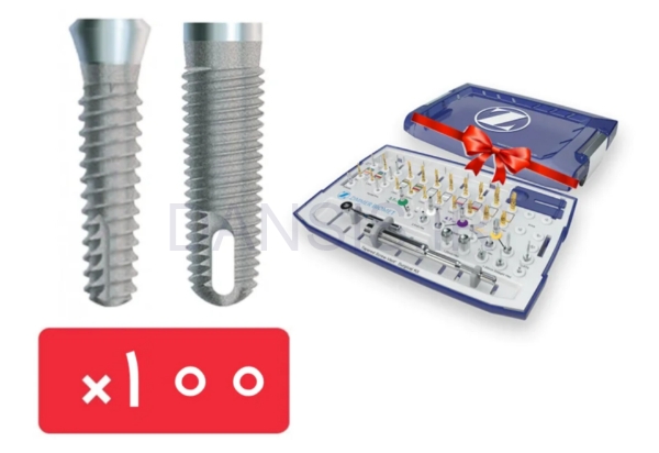 تصویر  پکیج 100 واحد فیکسچر زیمر با آفر کیت جراحی رایگان