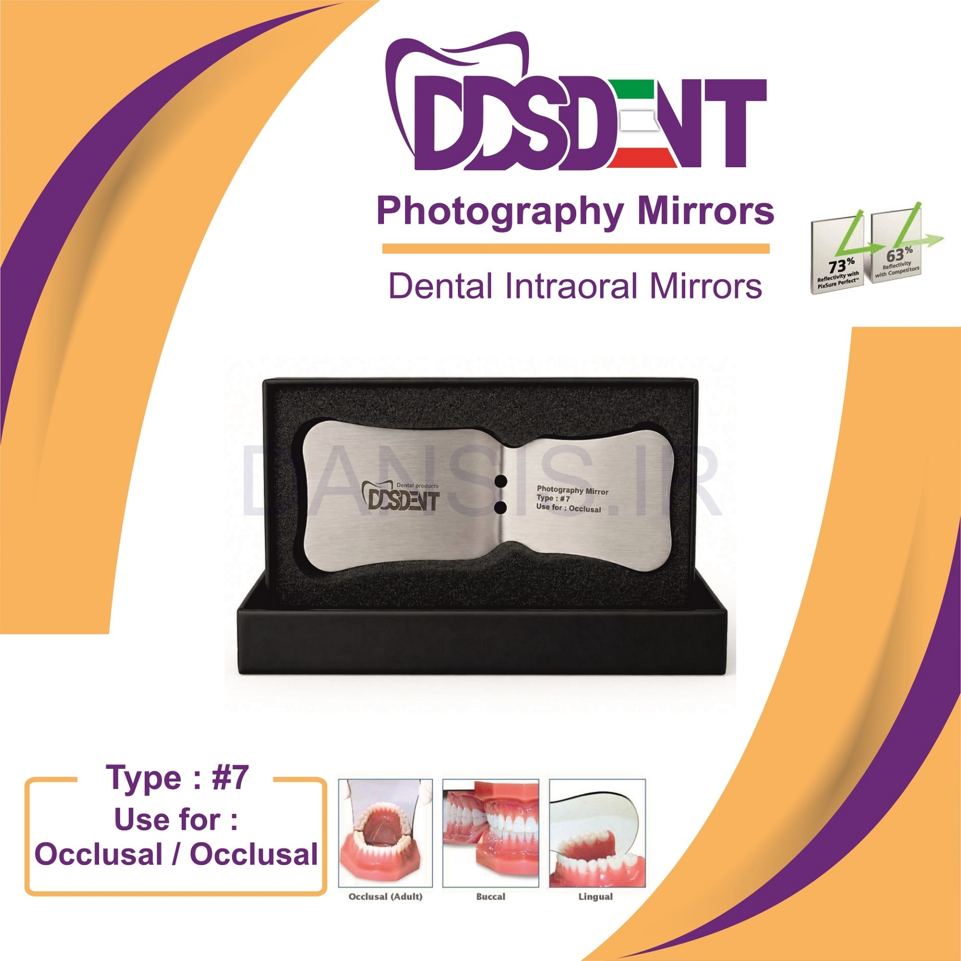 تصویر  آینه دو طرفه Occlusal