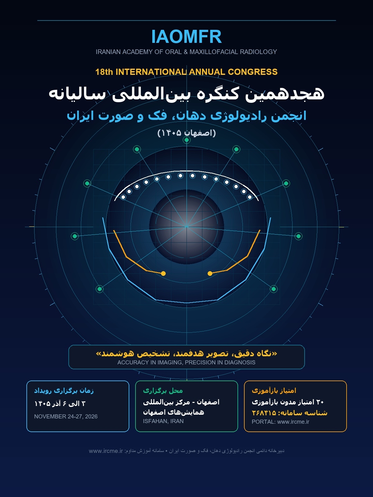 هجدهمین کنگره بین‌المللی سالیانه انجمن رادیولوژی دهان، فک و صورت ایران (اصفهان ۱۴۰۵)