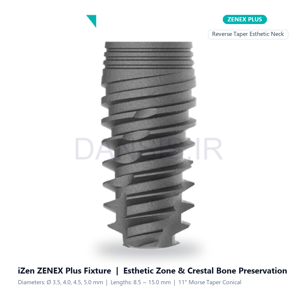 تصویر  فیکسچر ایمپلنت ذنکس پلاس آیزن - iZen ZENEX Plus Fixture