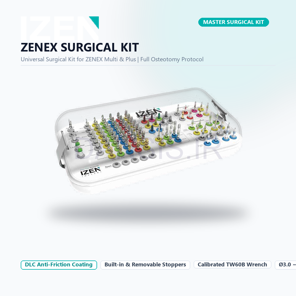 تصویر  کیت جراحی کامل ذنکس آیزن کره (iZen ZENEX Surgical Kit)